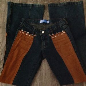 ZERO DEGREE JEANS*FAUX SUEDE & DENIM*size 5/6